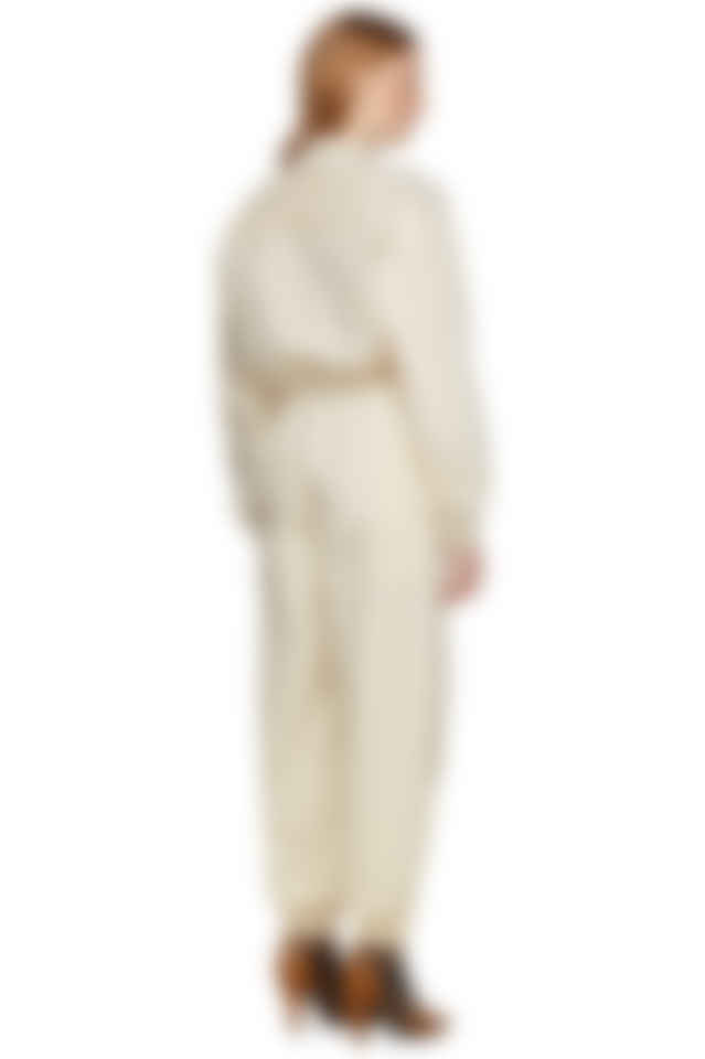 white canvas jumpsuit