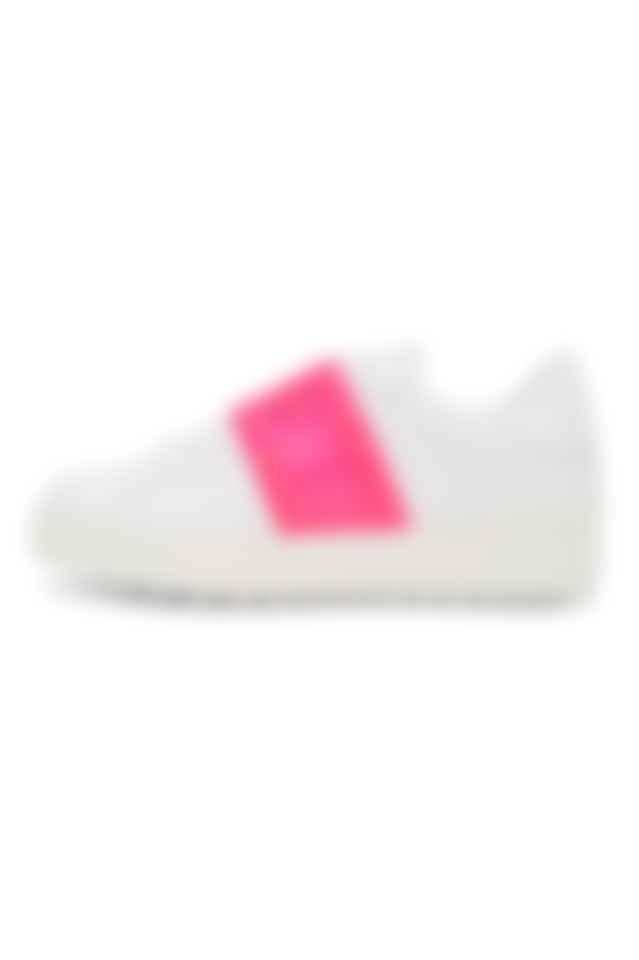 white & pink valentino garavani open sneakers