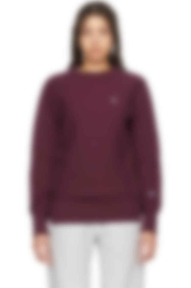 burgundy champion sweatshirt