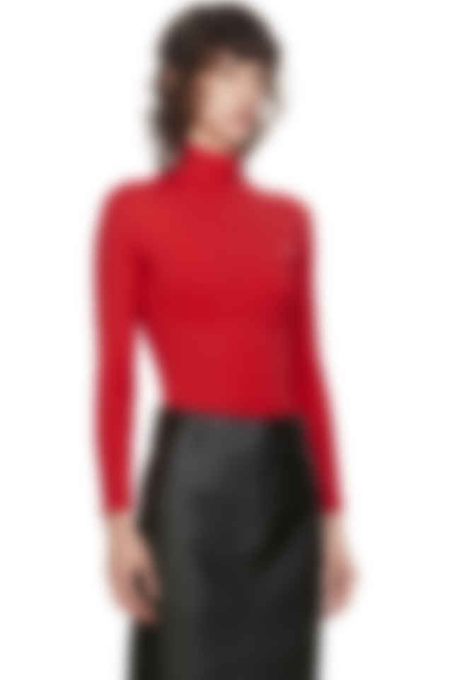 Pushbutton Ssense Exclusive Red Logo Turtleneck Ssense