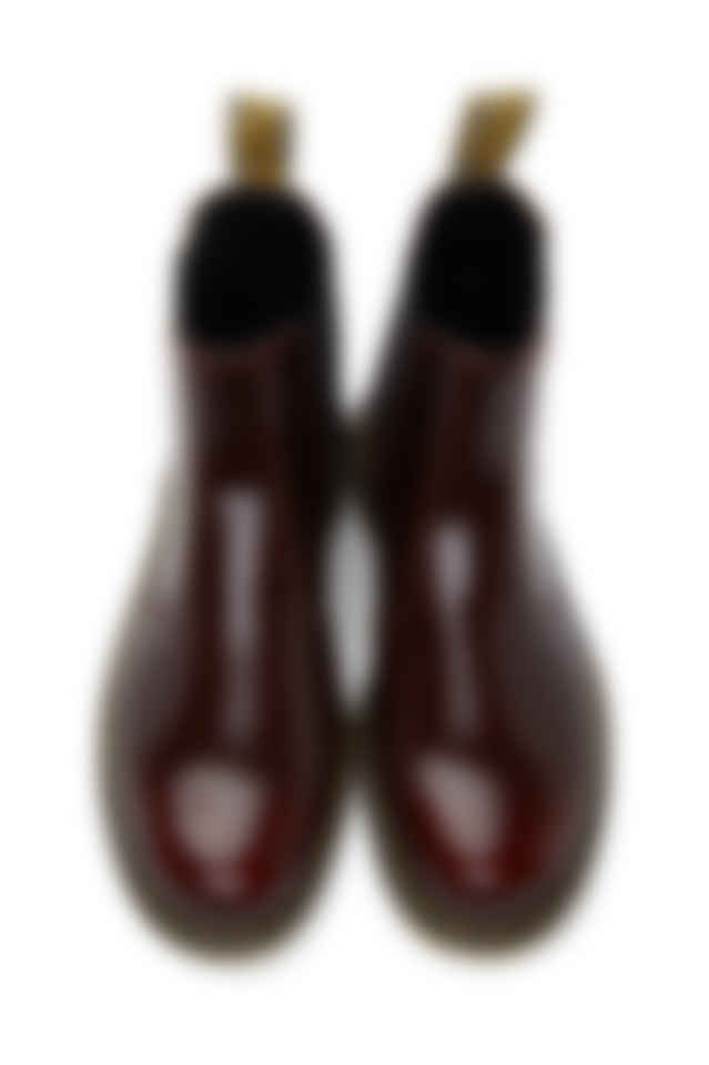 burgundy patent chelsea boots