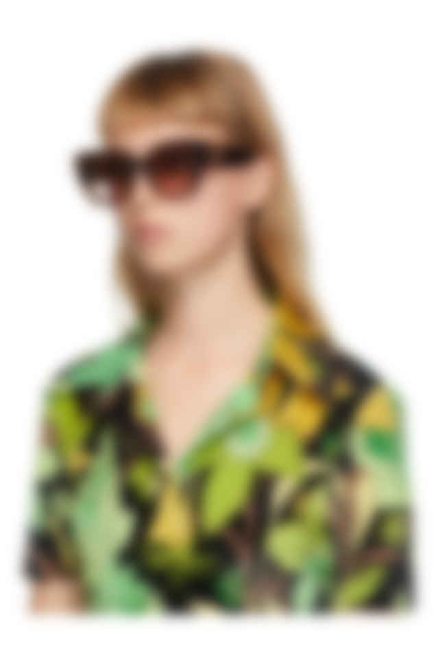 Fendi Tortoiseshell F Is Fendi Cat Eye Sunglasses Ssense