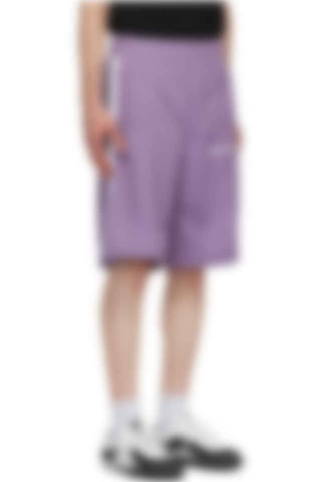 palm angels purple shorts