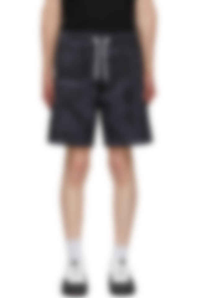 Palm Angels Black Bandana Mesh Shorts Ssense Canada