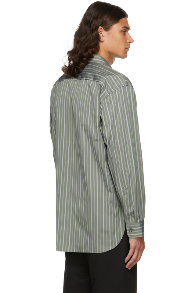 Dries Van Notenのグリーン ストライプ シャツがセール中