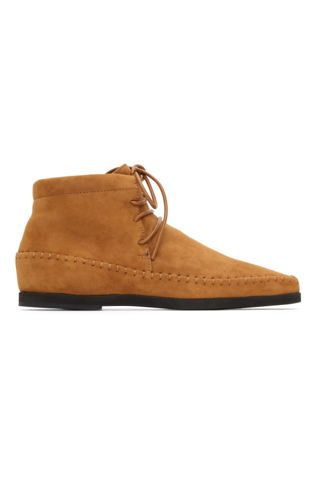 Totême: Suede High Top Moccasins | SSENSE