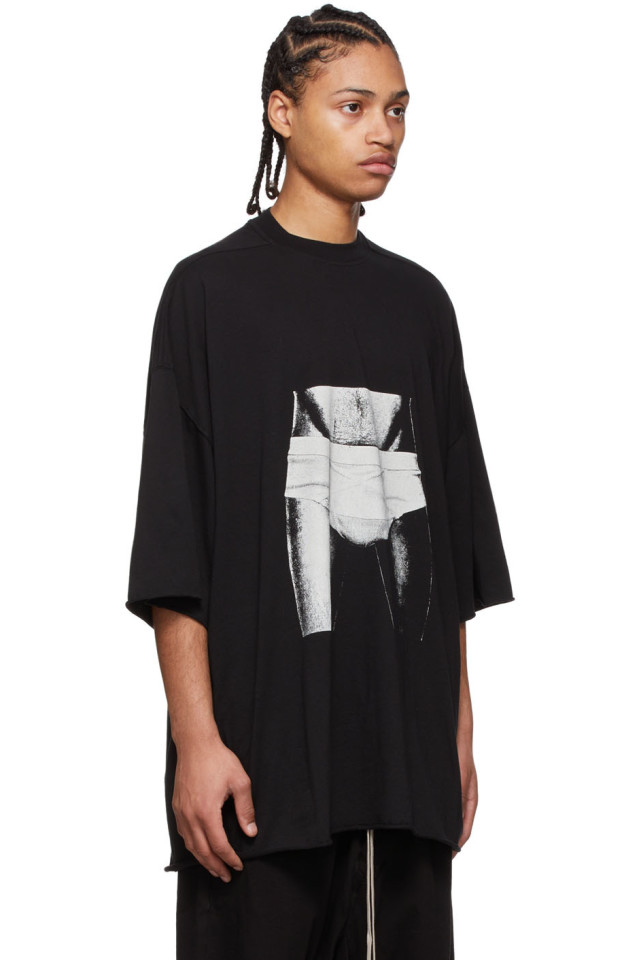 Black Tommy T-Shirt by Rick Owens Drkshdw on Sale