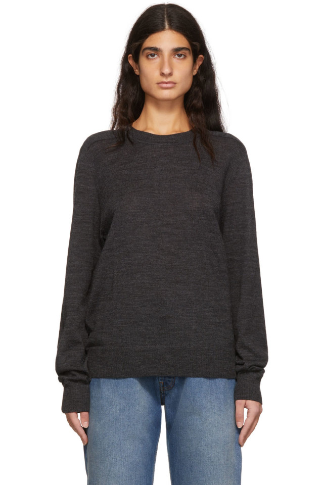 Grey Crewneck Sweater by Maison Margiela on Sale