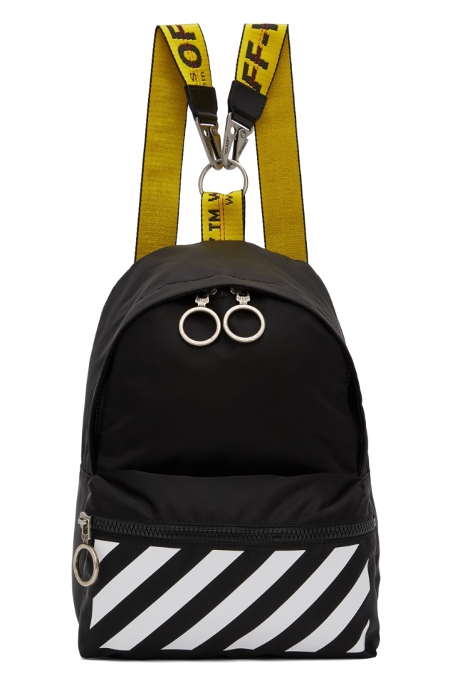 Off-White: Black Nylon Backpack | SSENSE