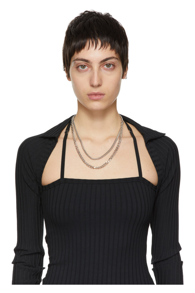 Silver Double Dual Dean Necklace by 