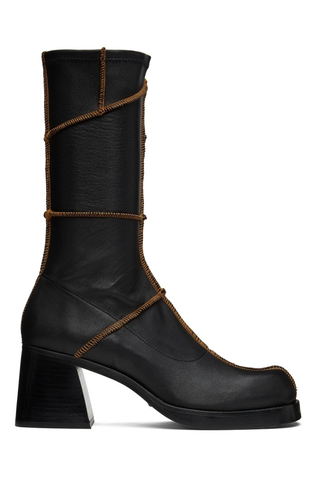 Black Lois Boots by Miista on Sale