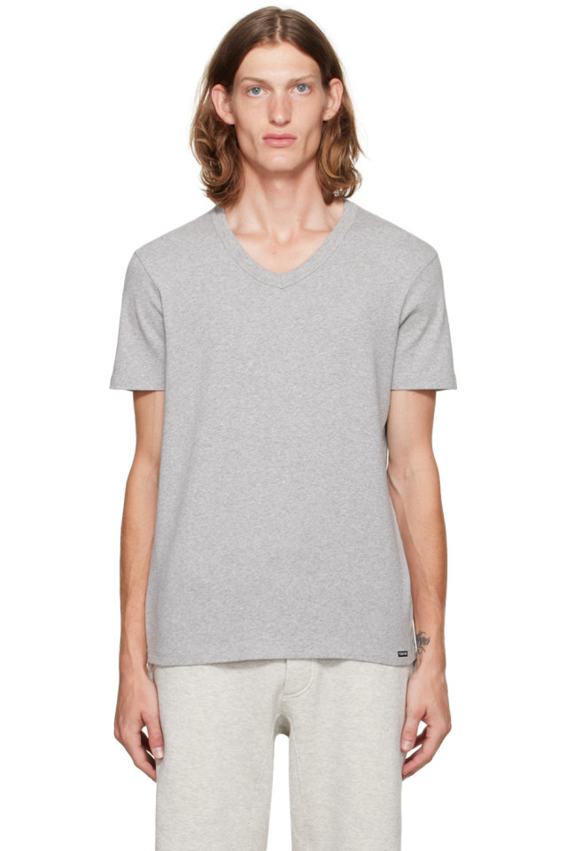 Tom Ford グレー Vネックtシャツ Ssense 日本