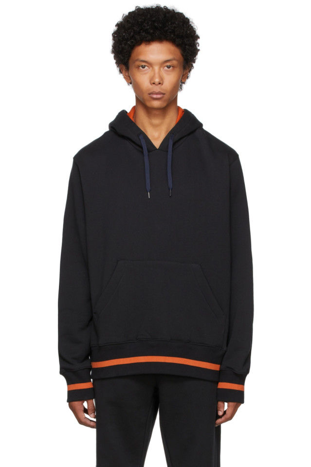Black Orange Happy Hoodie TRENBE