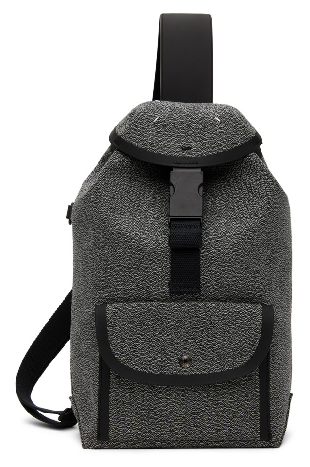 Black canvas online backpack