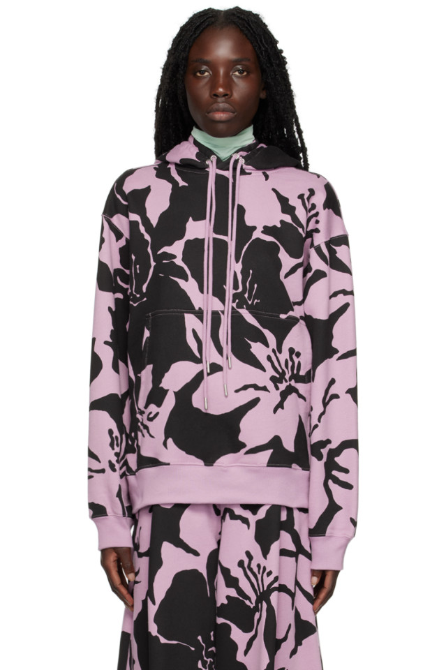 Black floral hoodie new arrivals