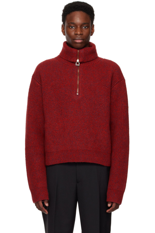 Red half hotsell sweater