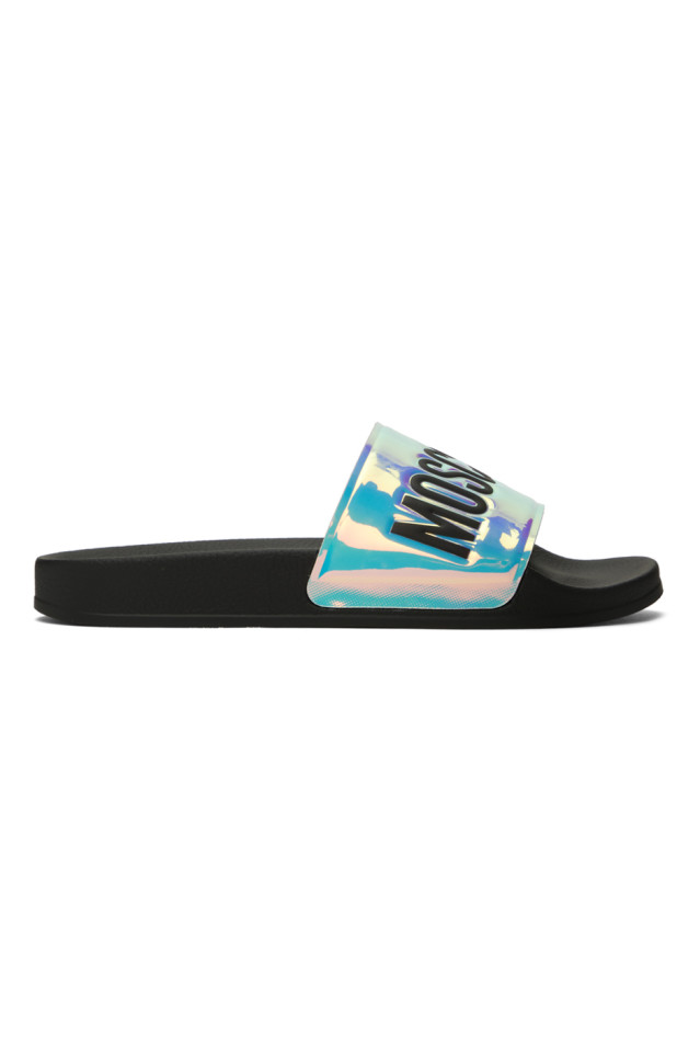 Moschino discount multicolor slides