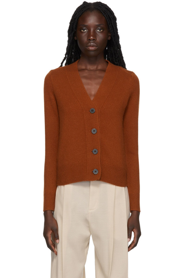 Orange sales cashmere cardigan