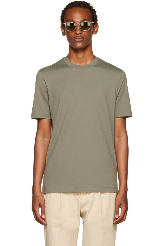 Khaki Basic T Shirt