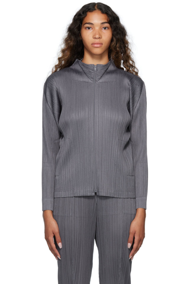 Pleats Please Issey Miyake Gray Monthly Colors January Jacket Pleats Please  Issey Miyake