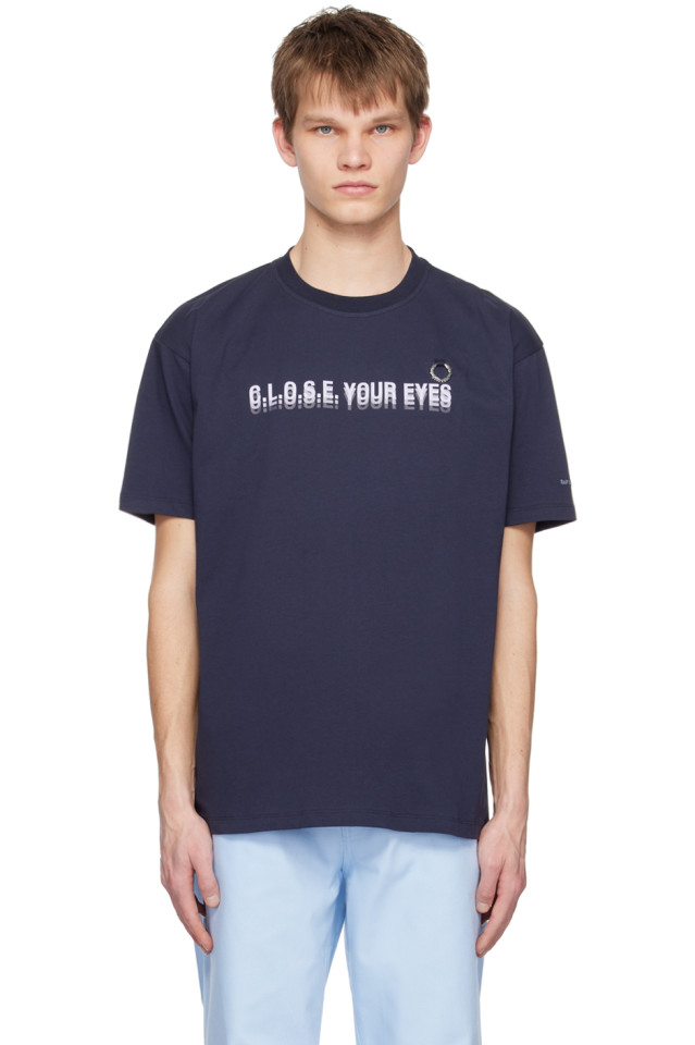 Navy Close Your Eyes T Shirt
