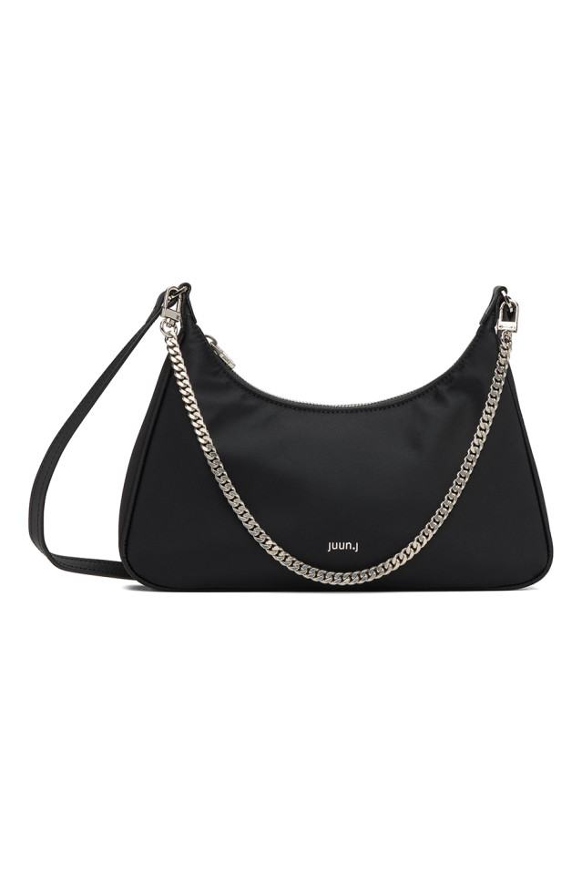 Black mini shop baguette bag