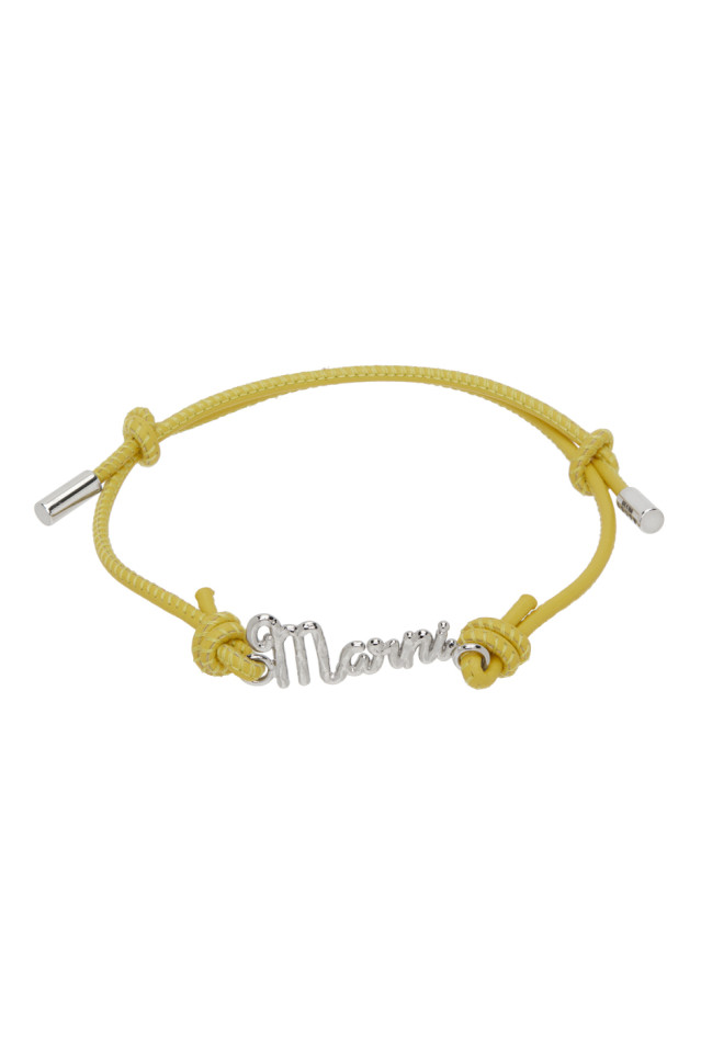 Yellow outlet leather bracelet
