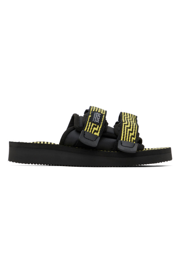 수이코크-Black & Yellow MOTO-JC01 Sandals | TRENBE