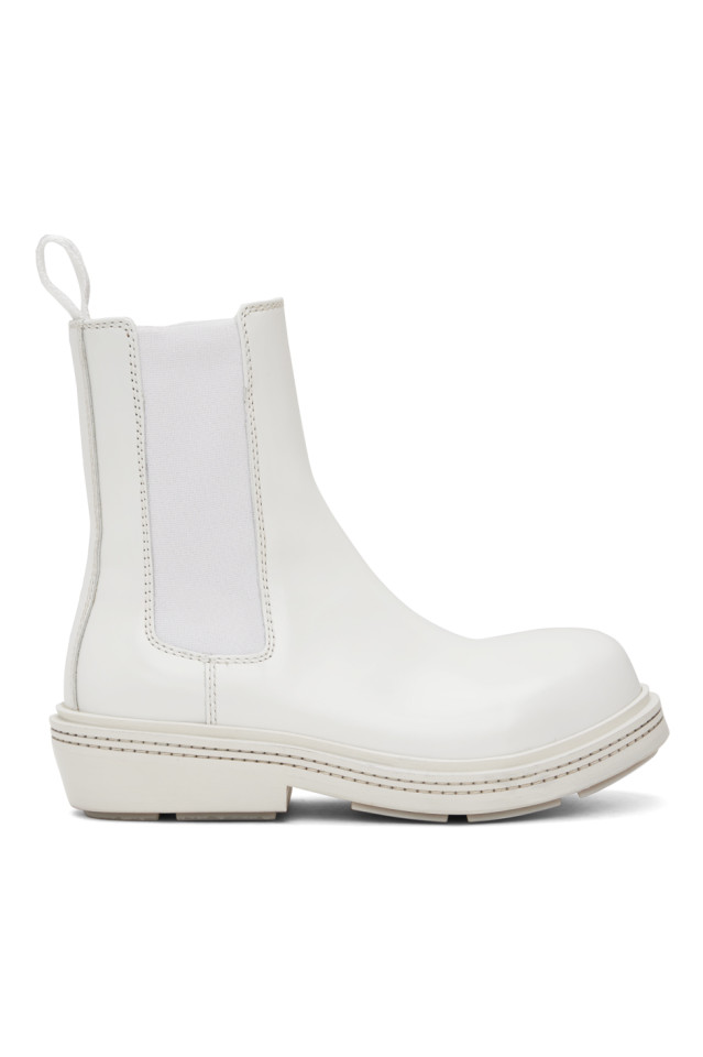 White chelsea booties top