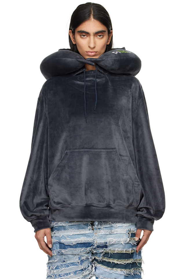  [더블렛]Navy Neck Pillow Hoodie 242038F097006