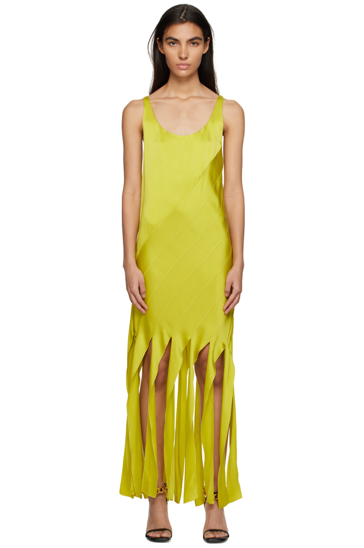 Stella McCartney Yellow Fringed Maxi Dress