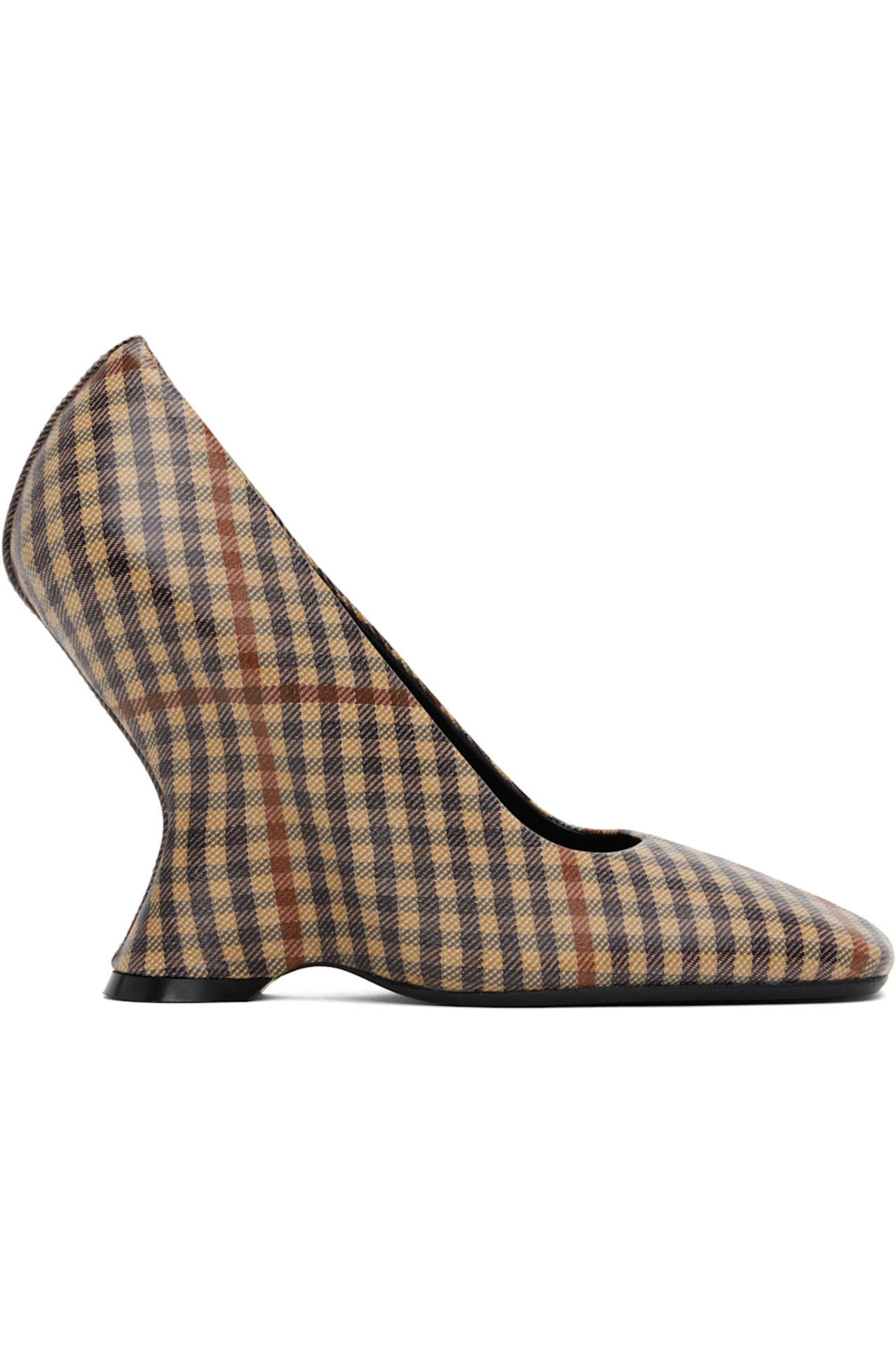 SSENSE Beige Leather Wedge Heels