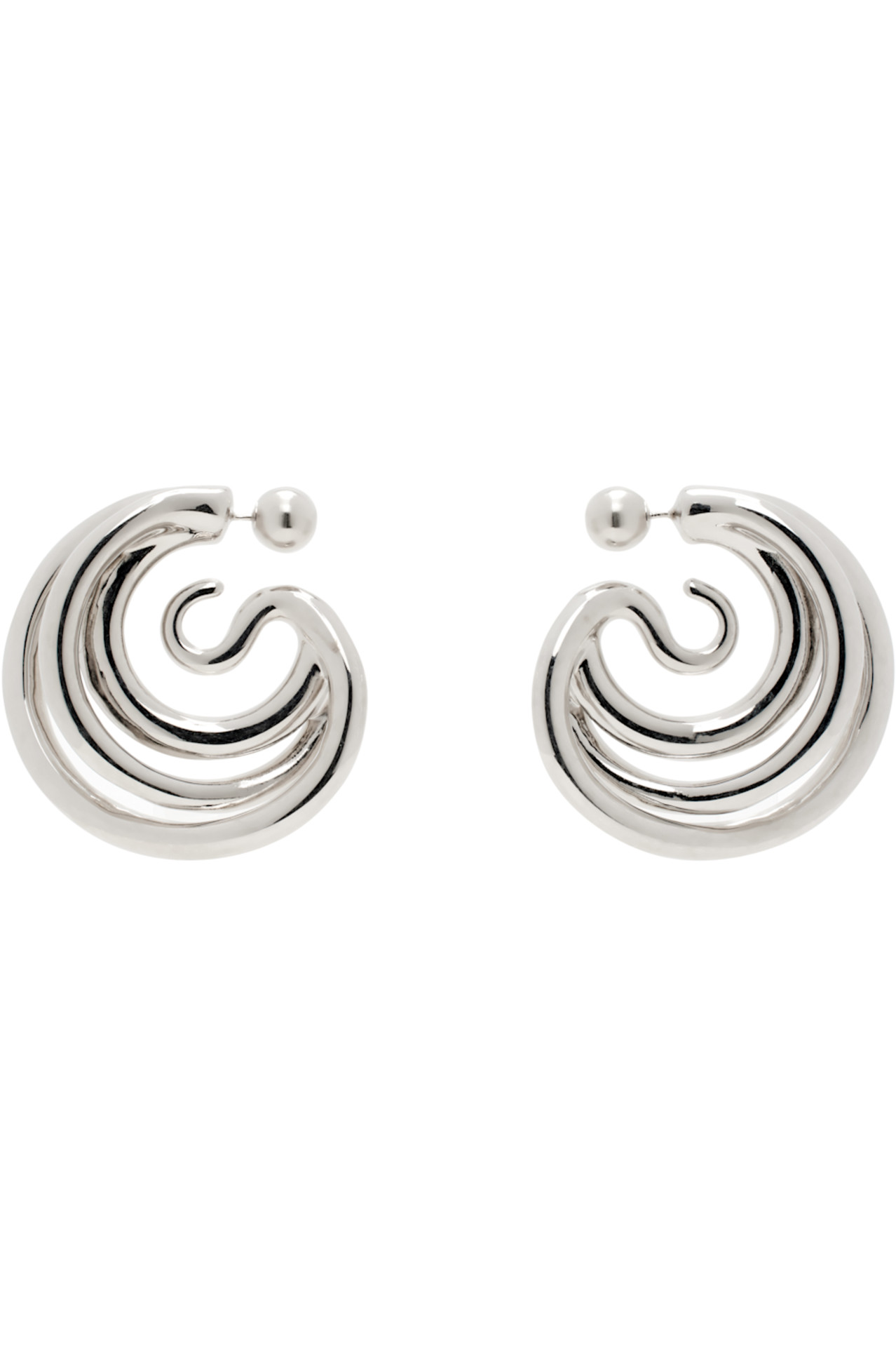 SSENSE Silver Triptych Medium Earrings