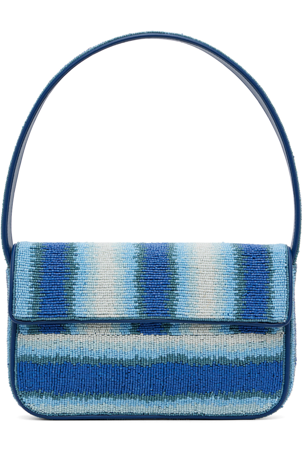 Staud Blue Tommy Beaded Bag