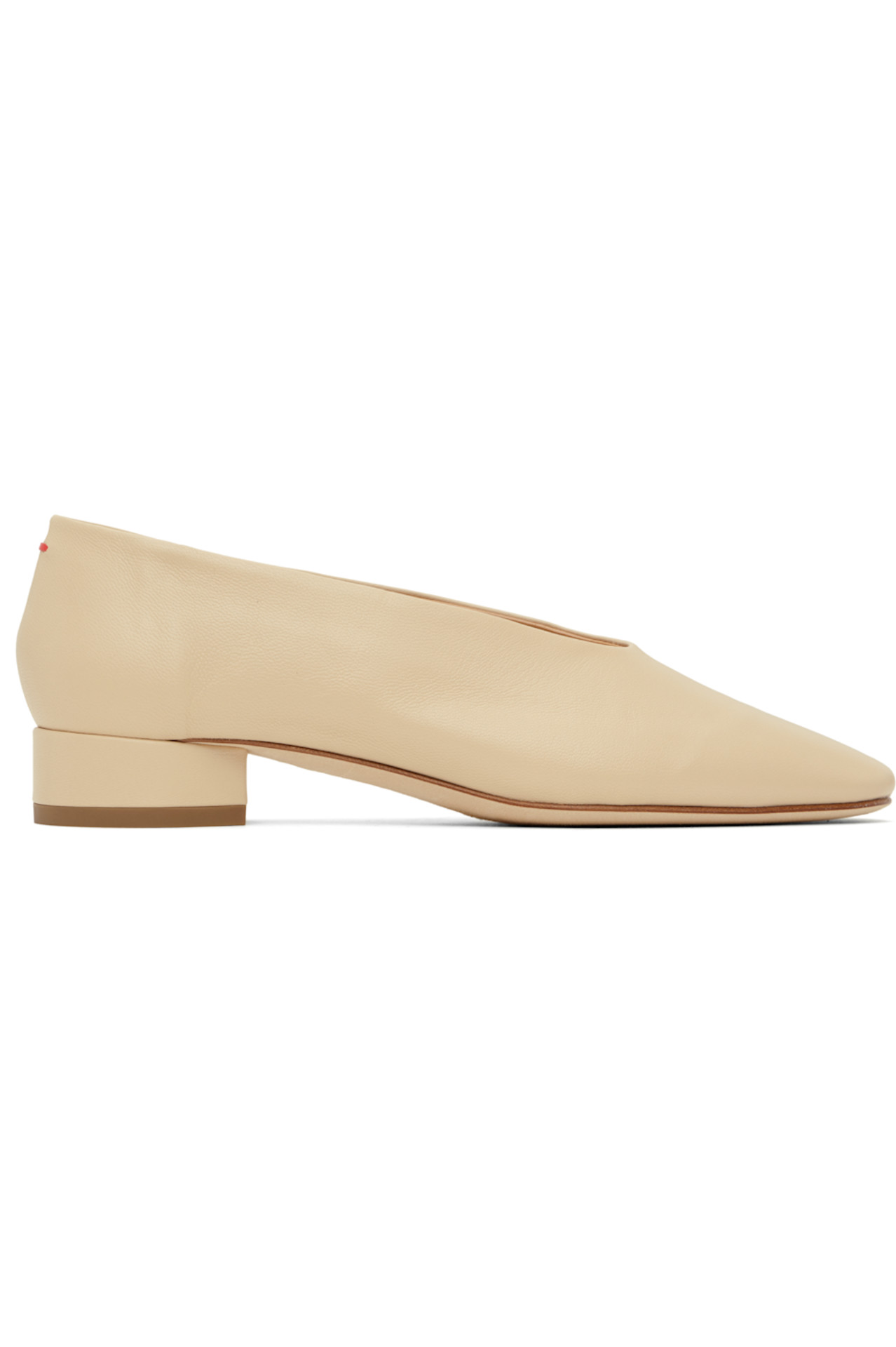 SSENSE Beige Delia Leather Ballerina Flats