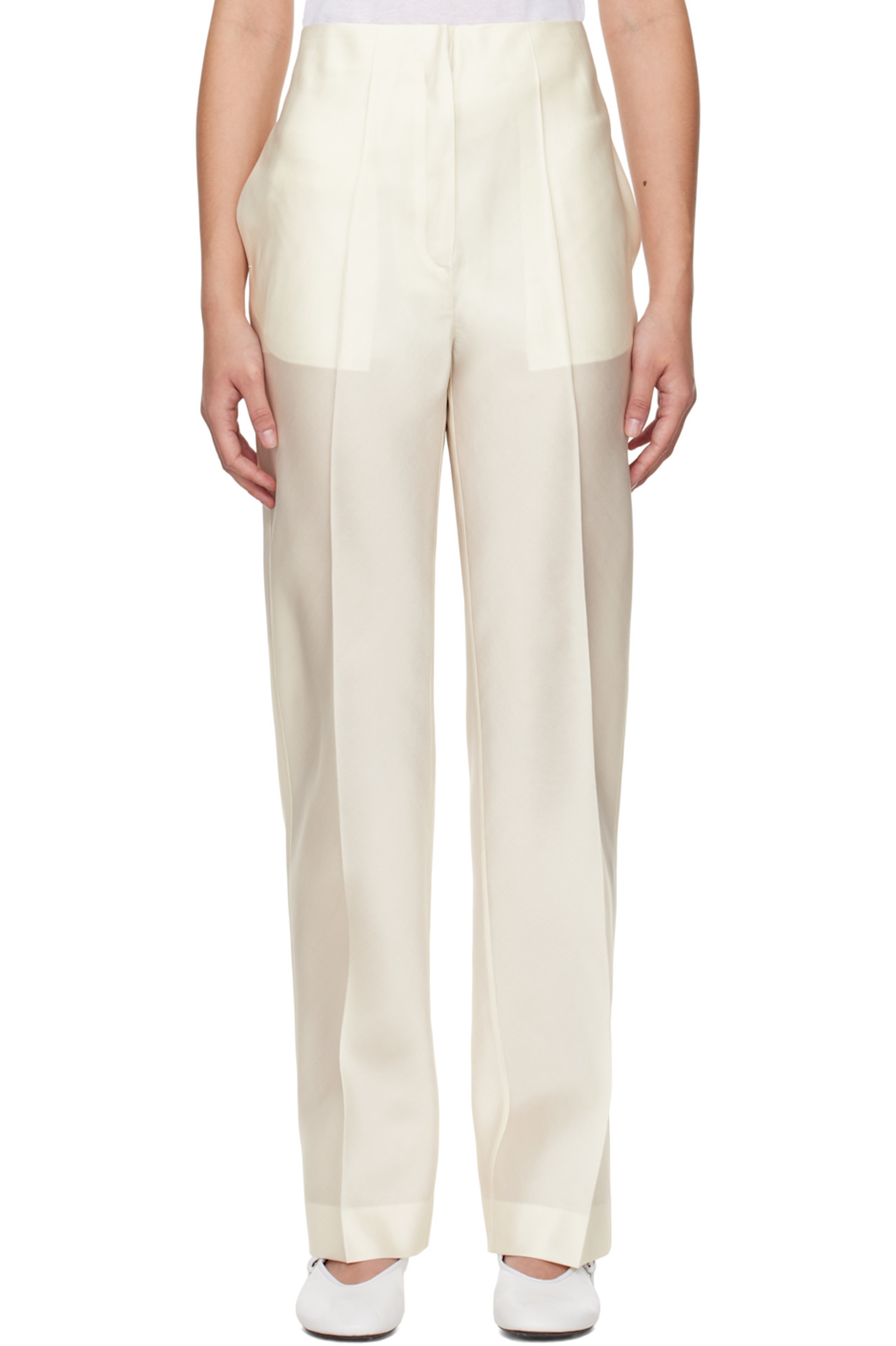GIA STUDIOS Off-White Gala Trousers