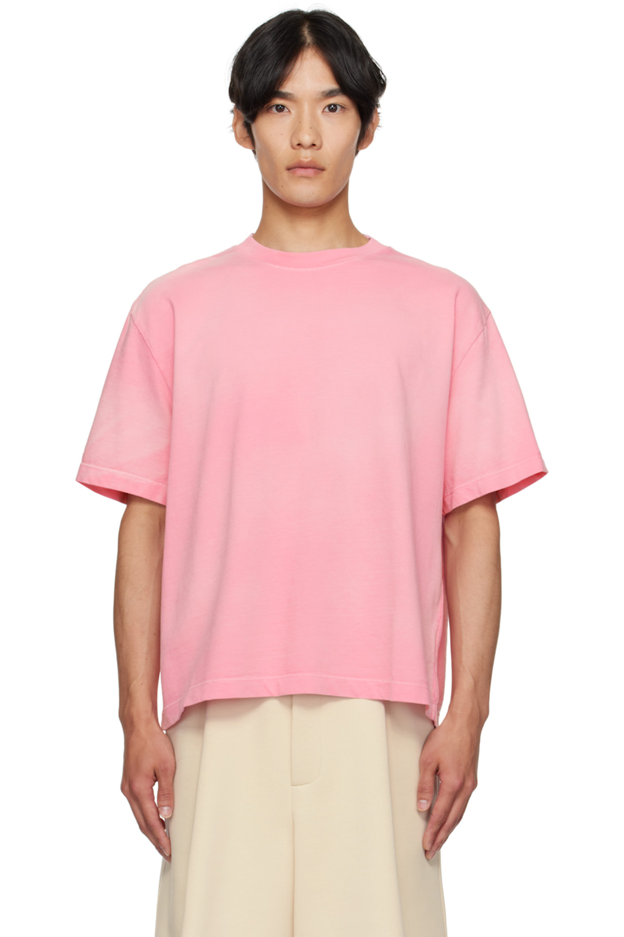 The Elder Statesman Pink Sunbleached Oversized T-shirt