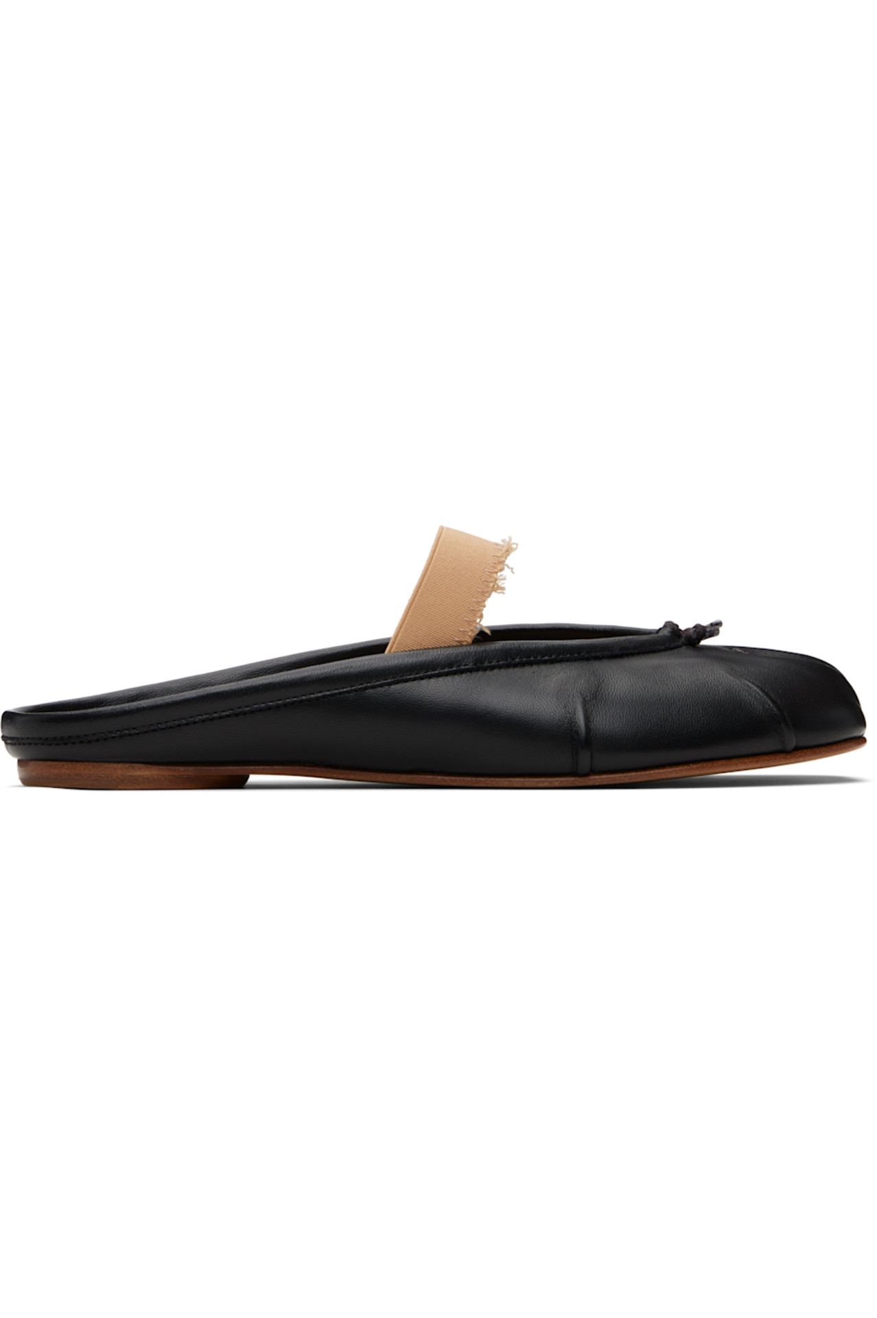 SSENSE Black Tabi Elastic Band Mules