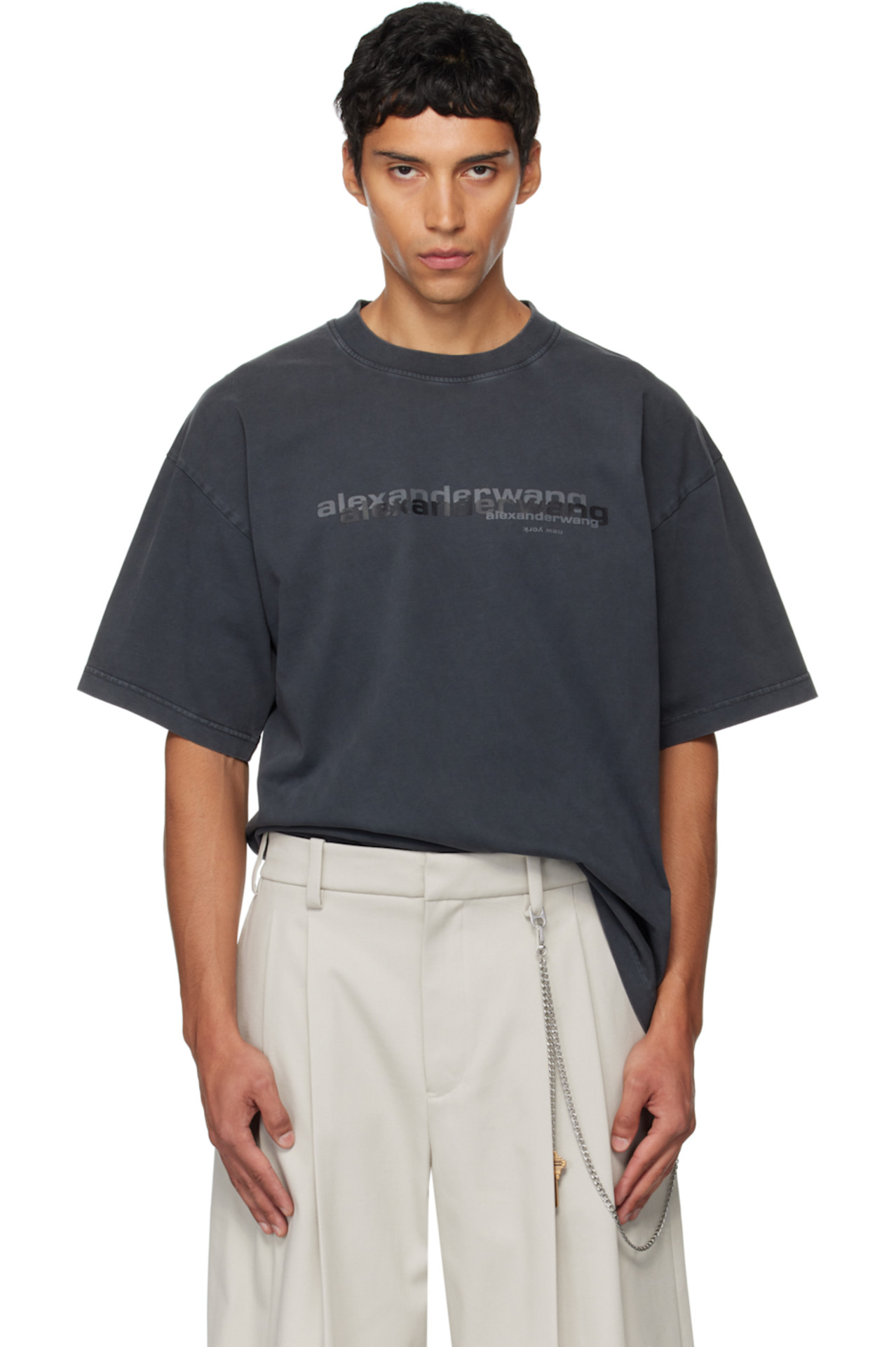 ALEXANDER WANG Black Short Sleeve T-shirt
