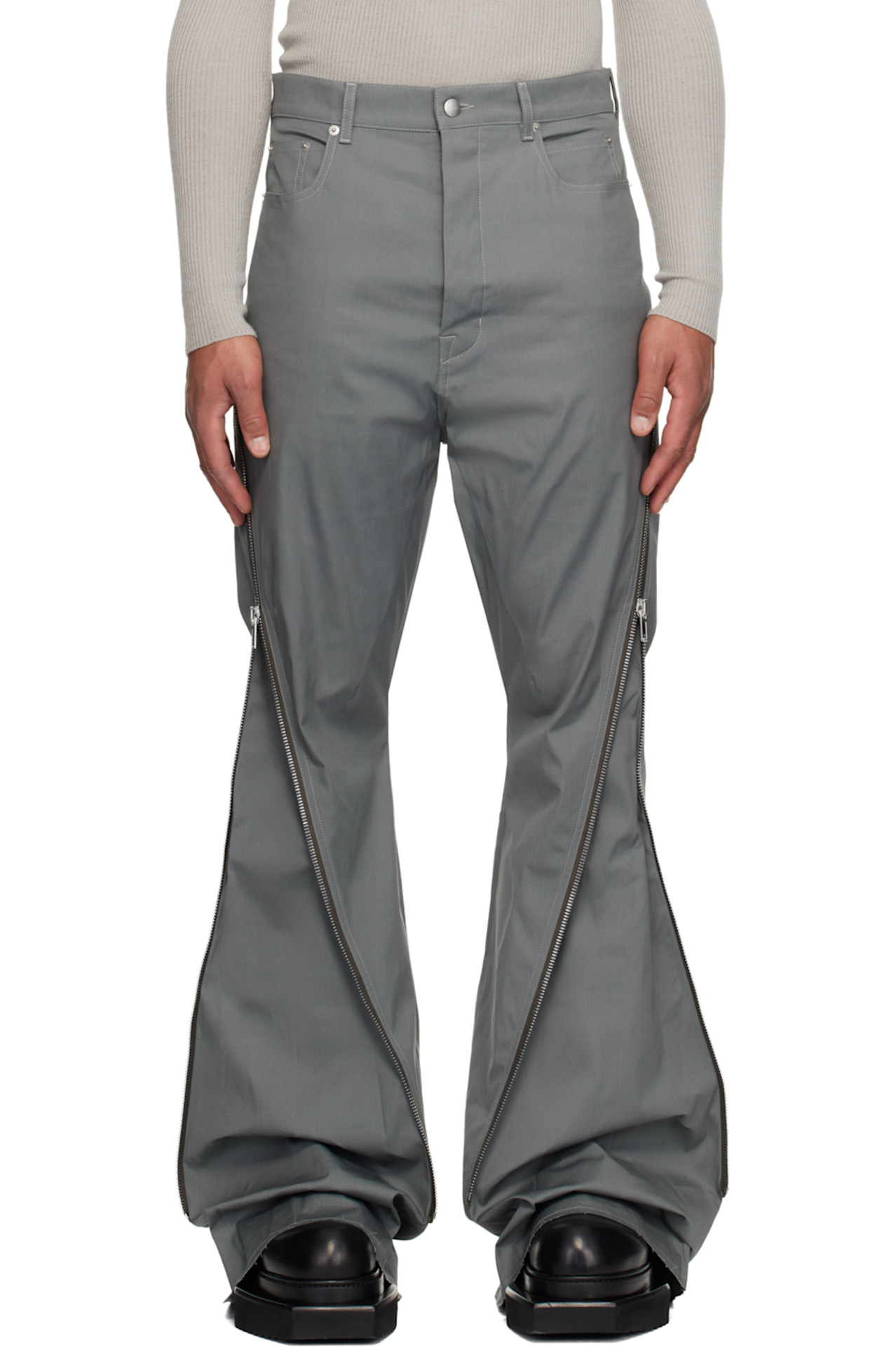 Rick Owens Gray Concordians Bolan Banana Trousers