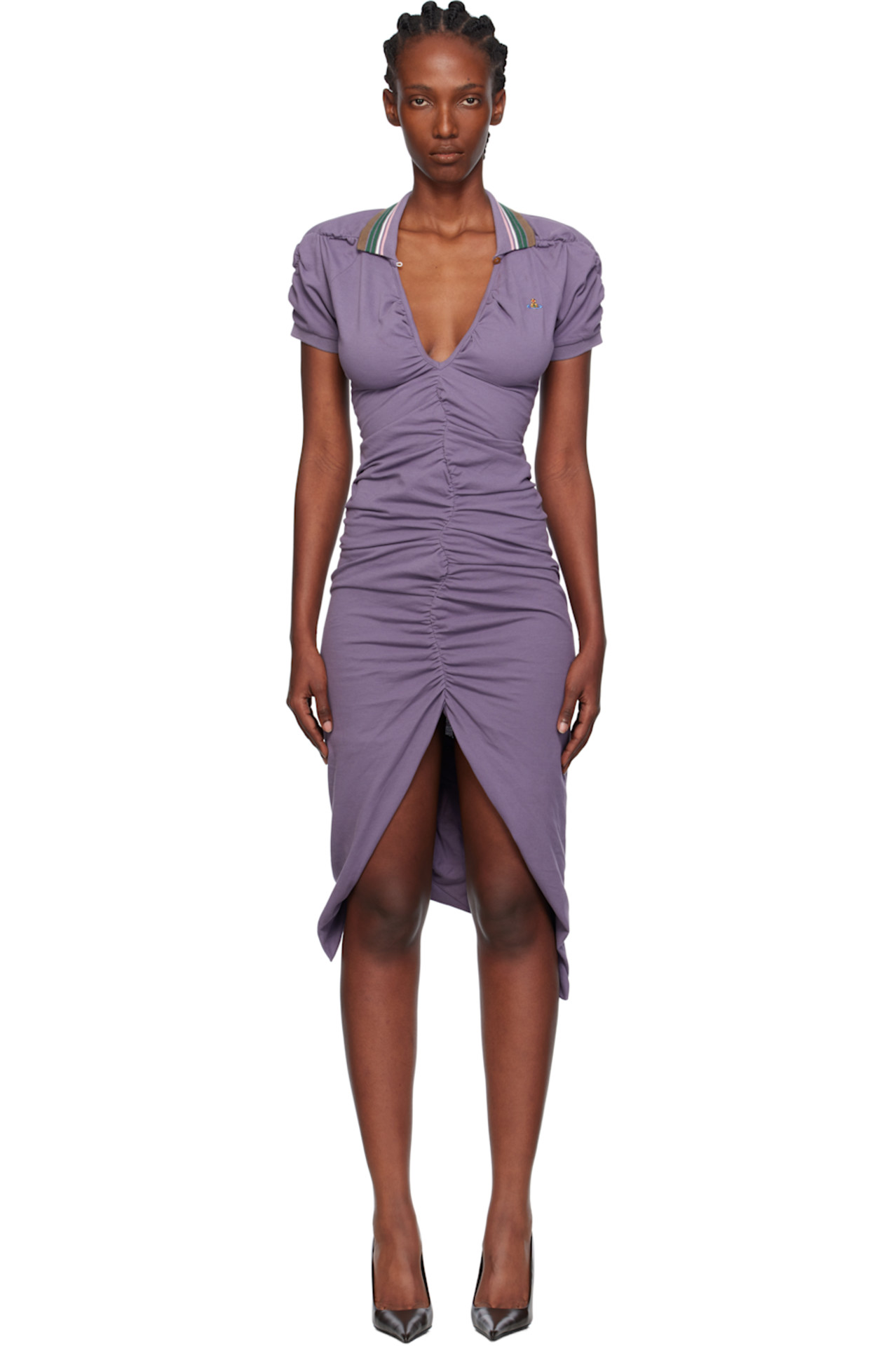 SSENSE Purple Pulling Midi Dress