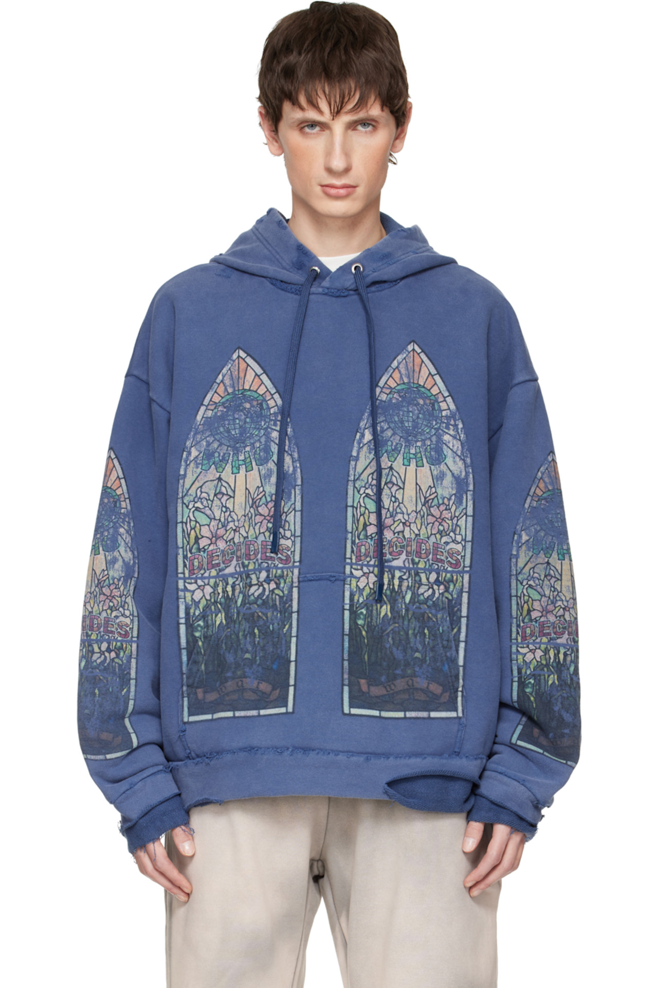 SSENSE Blue Faded Hoodie
