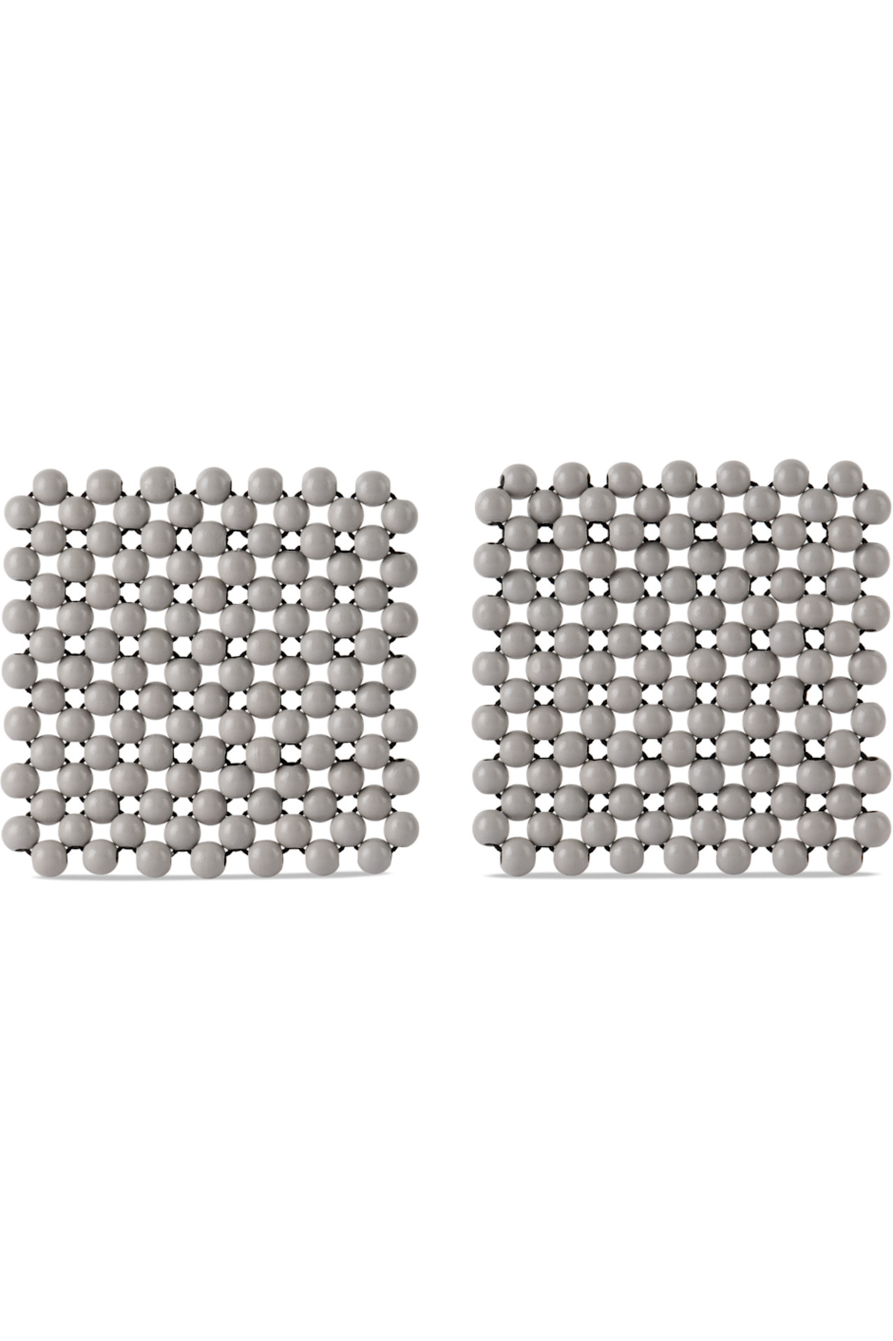 SSENSE SSENSE Exclusive Gray Glossy Bead Larco Coaster Set