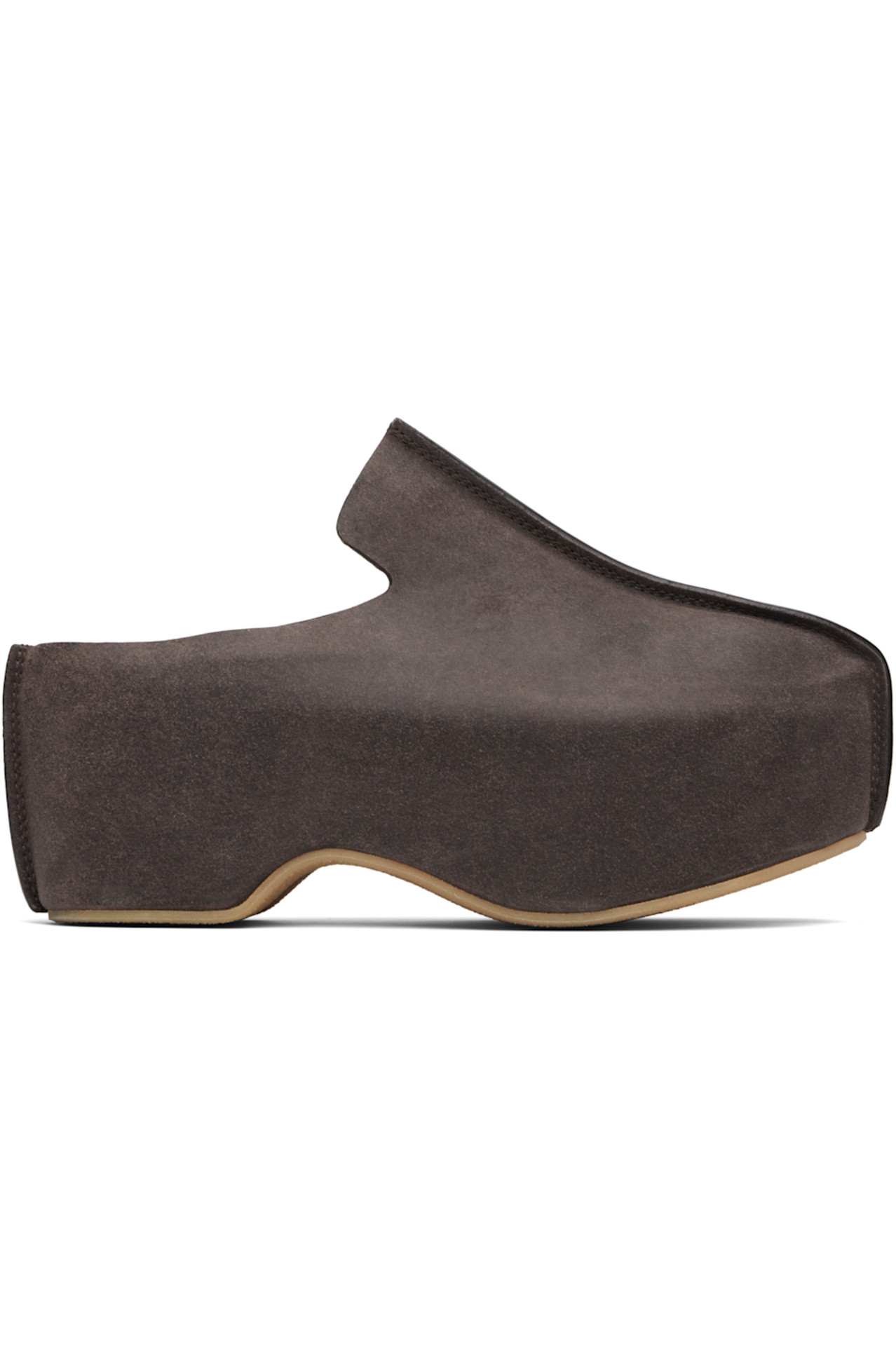 SSENSE Brown Platform Clogs