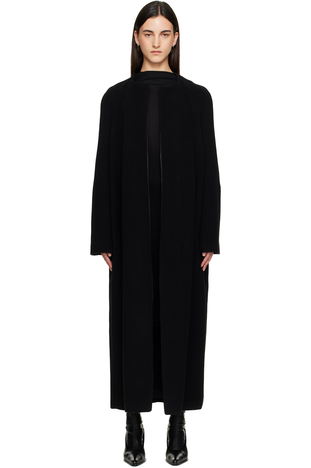 Toteme Black Bell-Sleeve Coat