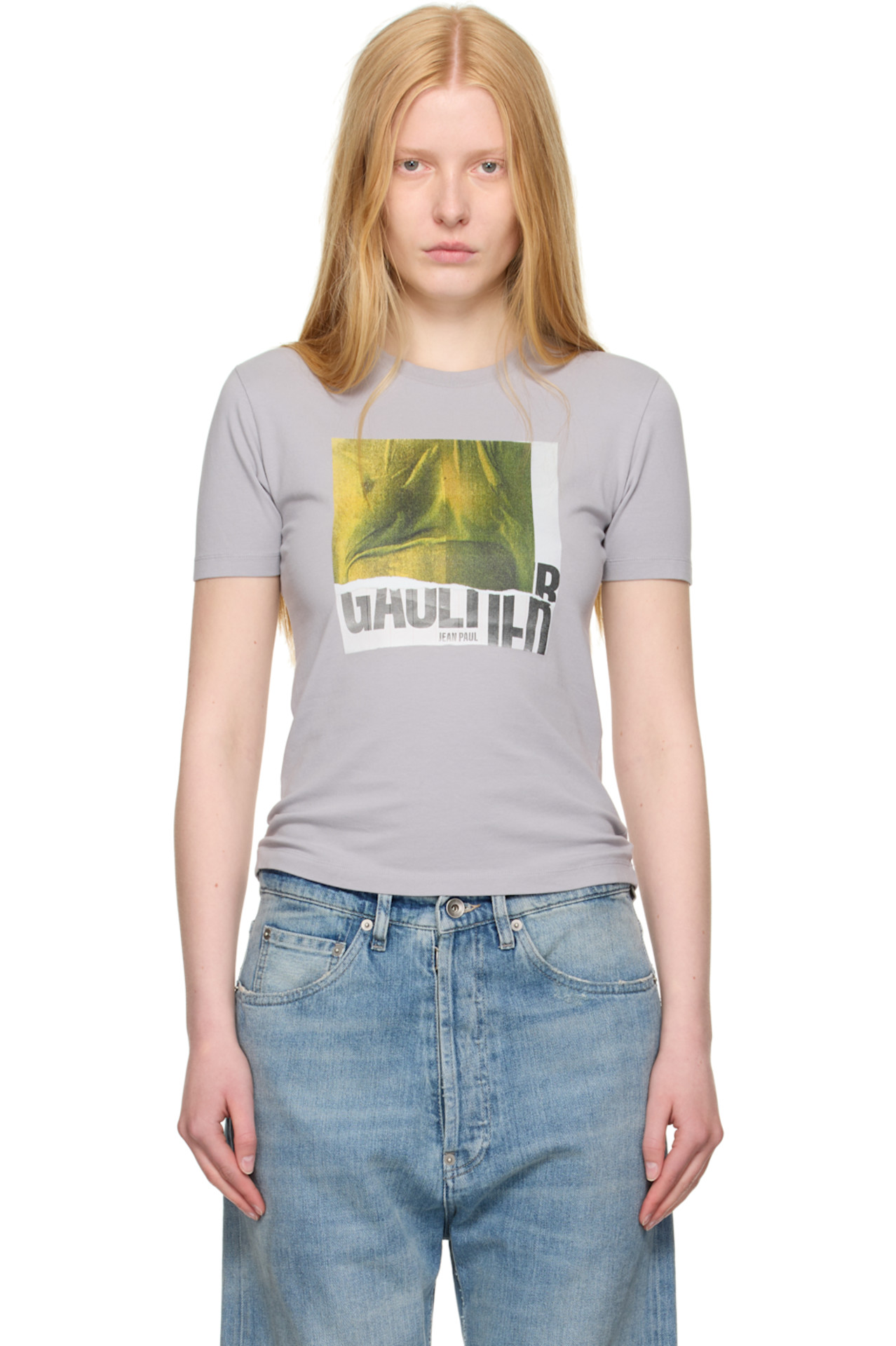 Jean Paul Gaultier SSENSE Exclusive Gray Cotton Water Print Baby T-shirt