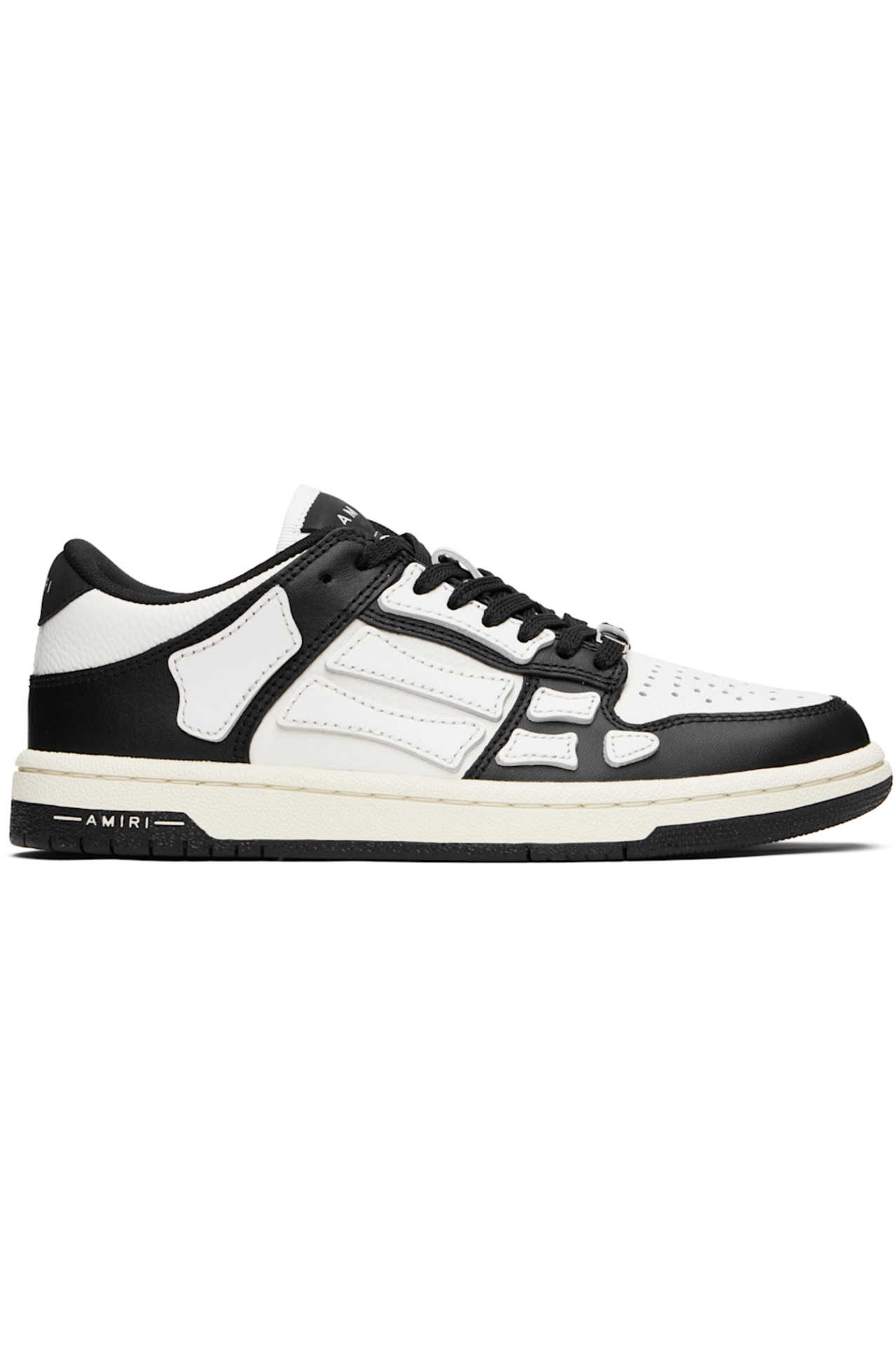 Amiri Black & White Skel-Top Low Sneakers