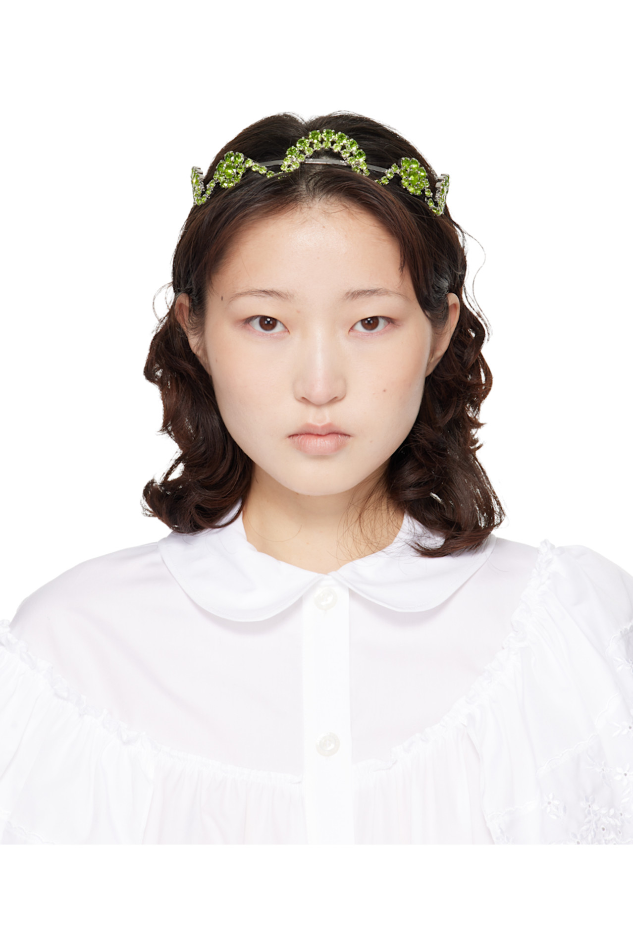 SSENSE Silver Scalloped Sepal Headband
