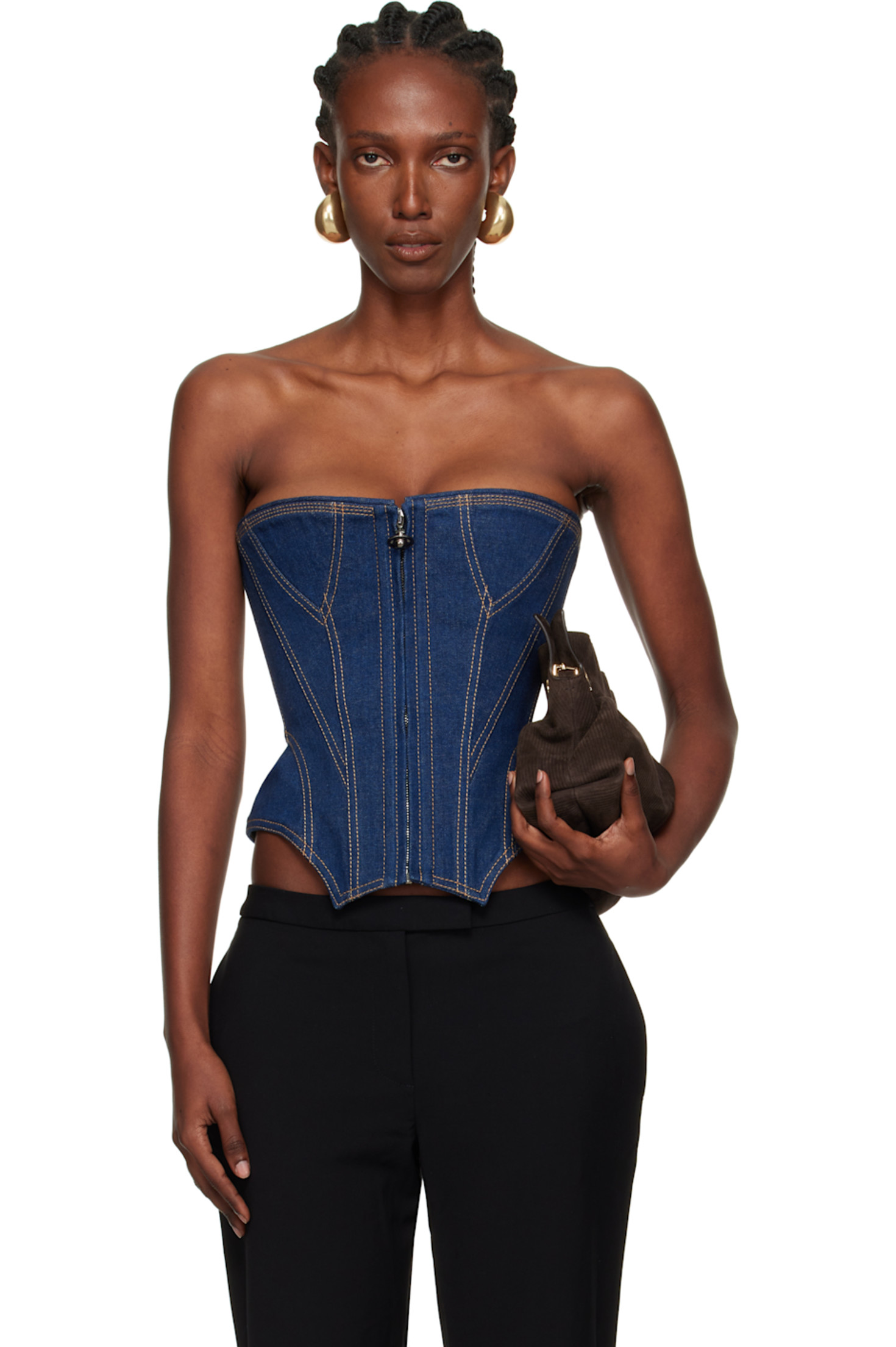 Indigo Cobrax Denim Corset