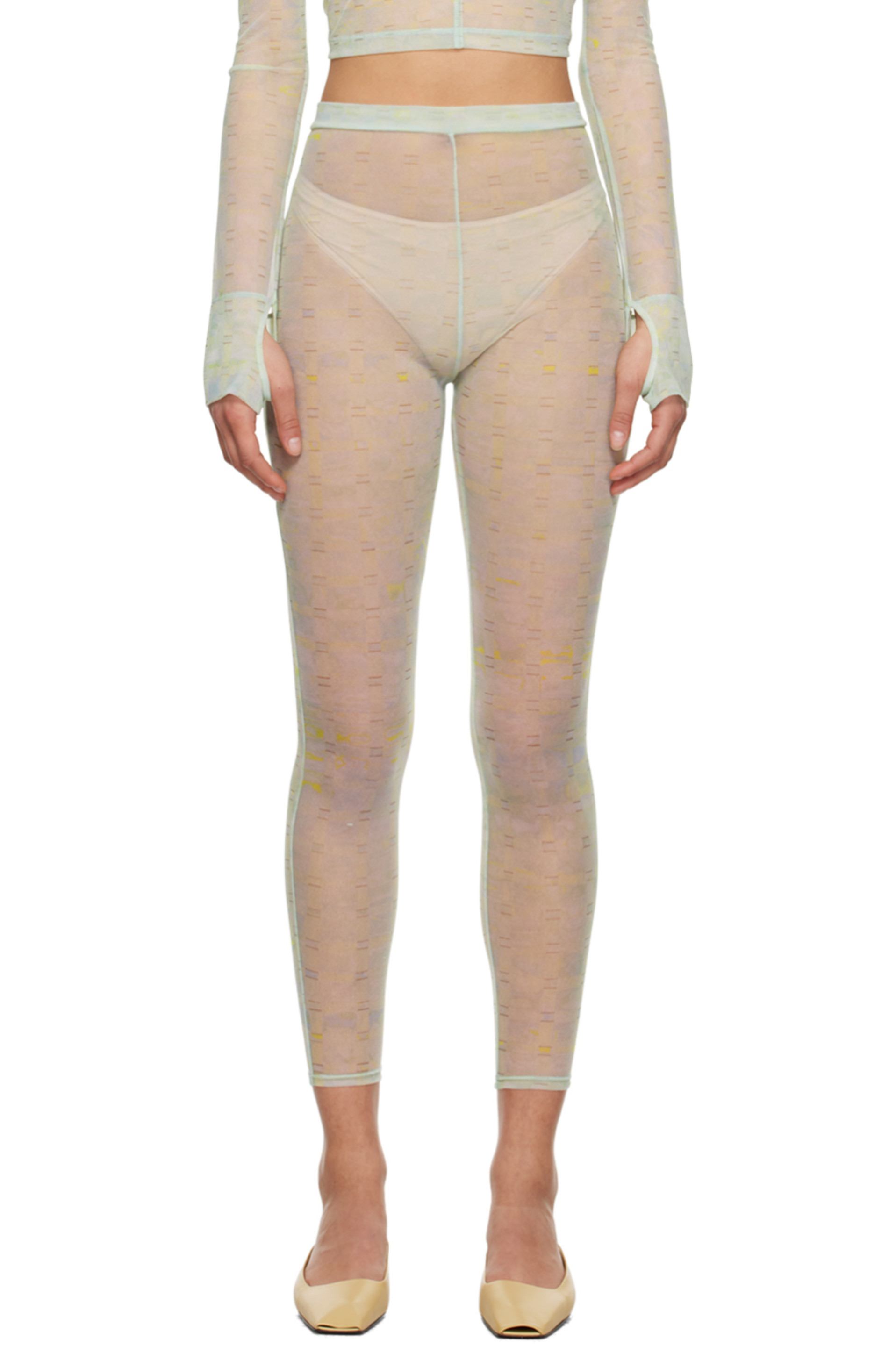 Green Plaid Leggings